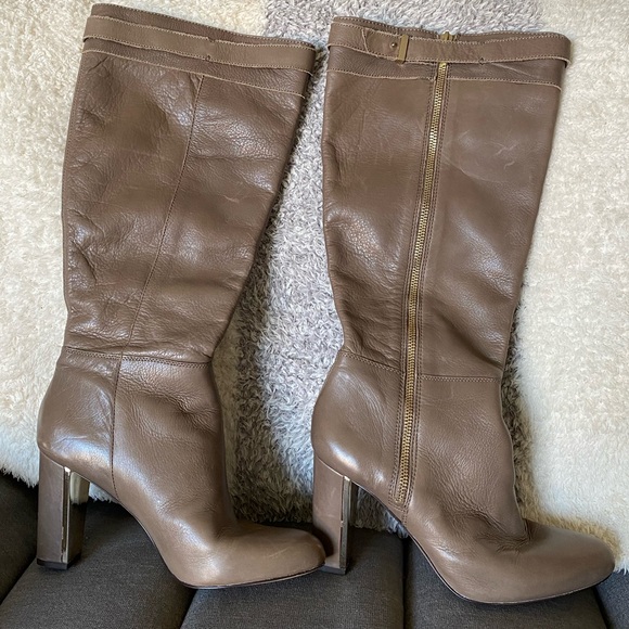 Ann Taylor knee high taupe boots - Picture 1 of 3